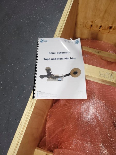 W-Tech semi-automatic pressure and heat seal tape and reel machine, 2022 (Never Used)