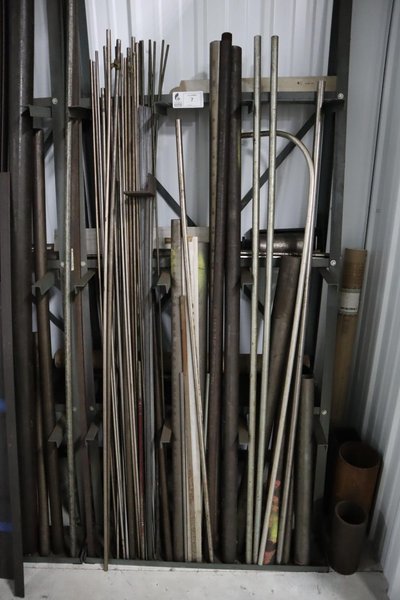 Steel Bars and Bar Rack with PVC Pipe and Conduit- Auction Item