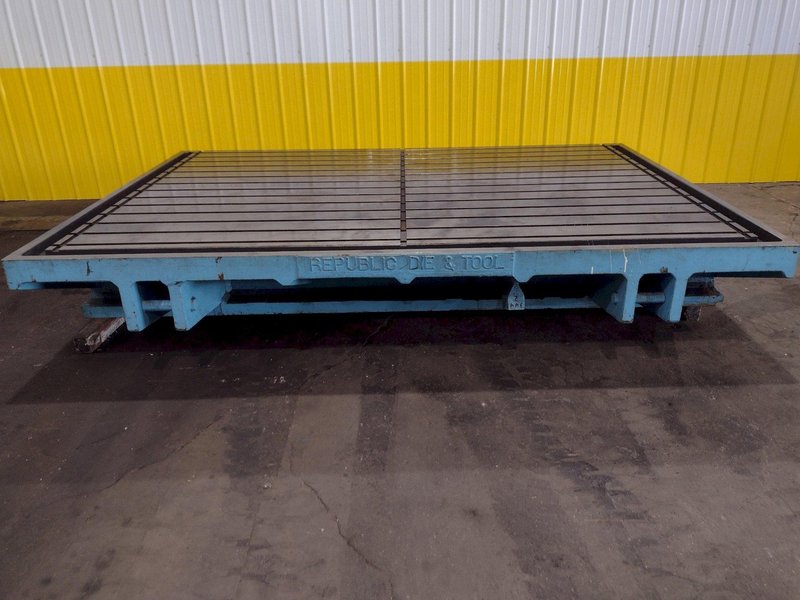 90&#039;&#039; X 130&#039;&#039; T SLOTTED LAYOUT TABLE / FLOOR PLATE: STOCK 17536