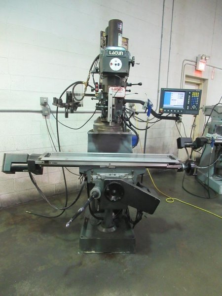 Lagun FTV-2 CNC Vertical Knee Mill with Acu-Rite Millpower 2 2-Axis CNC Control, Power Draw Bar, 10" x 50" Table, 3HP- Auction Item