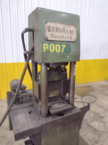 50 TON WA WHITNEY MODEL #664-138 HYDRAULIC 4 POST PRESS &amp; SHEAR: STOCK #22907