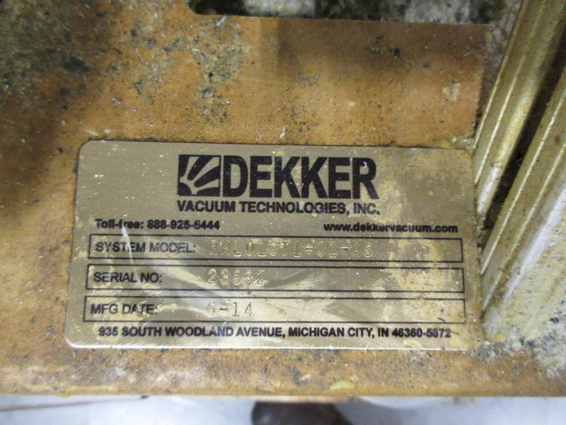 Dekker Vacuum Technologies RML010T1-01-AS Vacuum Pump- Auction Item