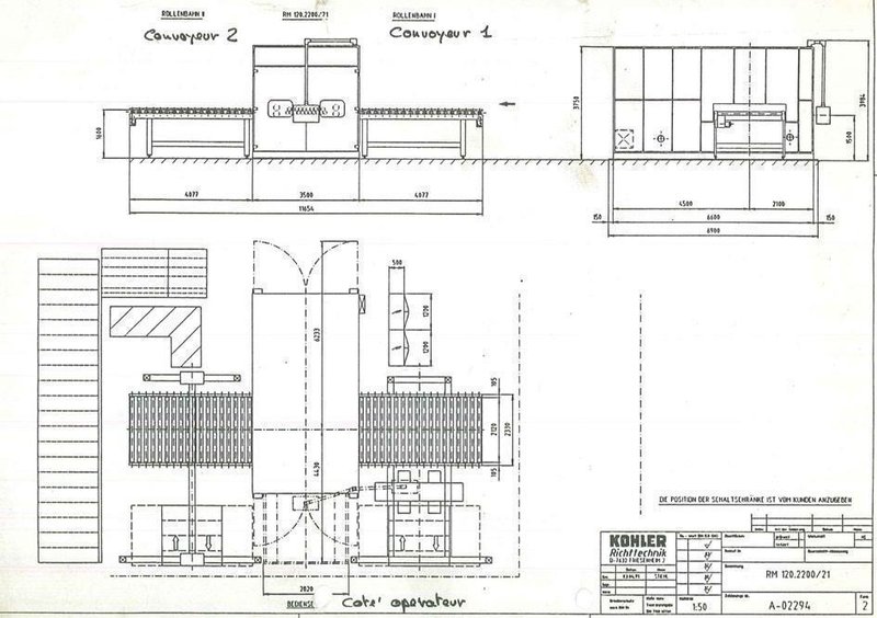 Arku/Kohler part straightener 2000 x 40 mm CNC