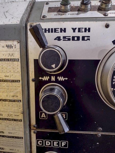 18&quot; x 40&quot; CHIEN YEH MODEL #CY450-1000 TOOLROOM ENGINE LATHE, 2.5&quot; HOLE: STOCK #19324