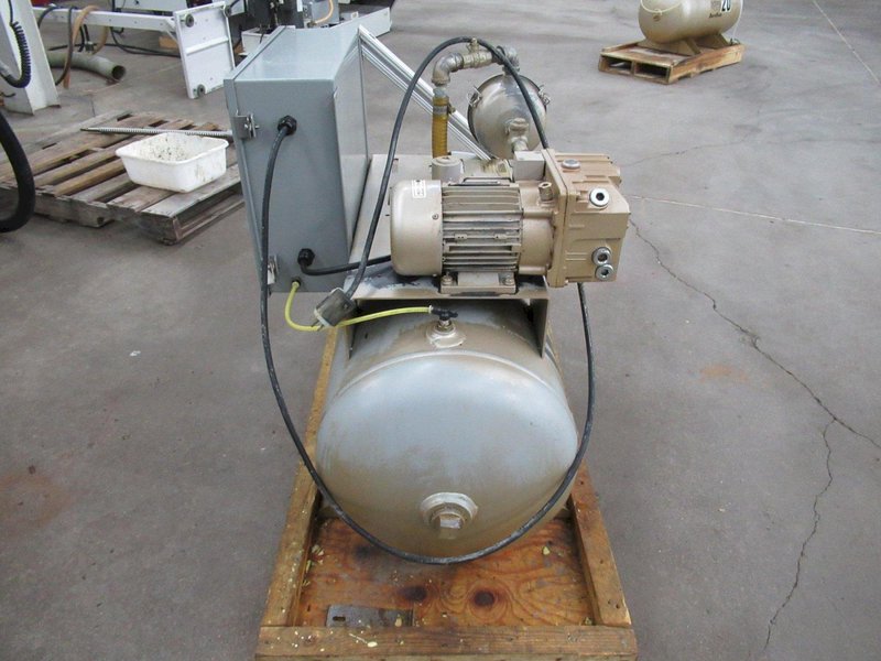 Dekker Vacuum Technologies Duravane Vacuum Pump Model RML010T1-01-AS, Rotary Vane Pump with Tank - Single Phase