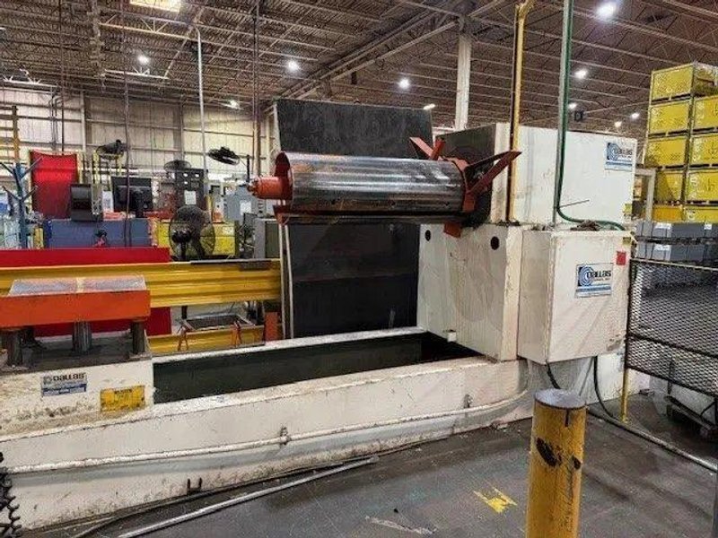 10,000 lbs. x 48&quot; Wide Used Dallas Motorized Coil Reel with Coil Car Model DPR-10000 x 48-LH