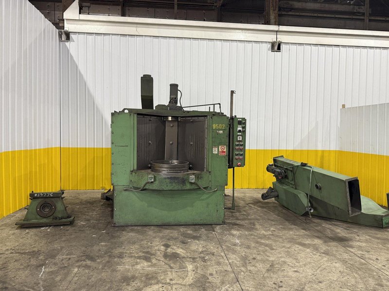 4 STATION X 20 HP -72&quot; X 40&quot; BRONCO SHOT BLAST ROTARY TABLE PART BLASTIN MACHINE: STOCK #23778