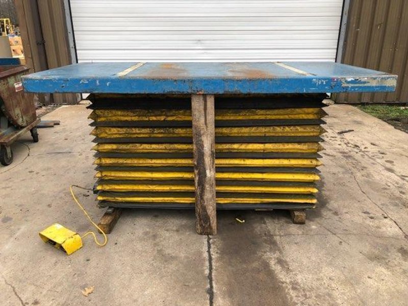 2000 LB X 48" X 96" SOUTHWORTH ELECTRIC HYDRAULIC SCISSOR LIFT TABLE # 3391