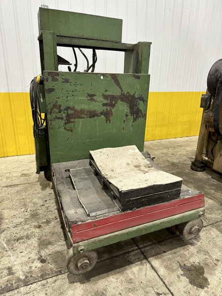 12,000 LB X 50&quot; ROWE MODEL #12050-DSV MOTORIZED COIL REEL UNCOILER &amp; COIL CAR: STOCK #21979