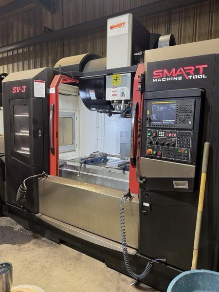 Smart Machine Tool SV-3 CNC Vertical Machining Center, 2022 – Fanuc 0i-MF Plus, CAT40 Big Plus, 12,000 RPM, 30 ATC, 41.3″ X Travel – VMC Mill