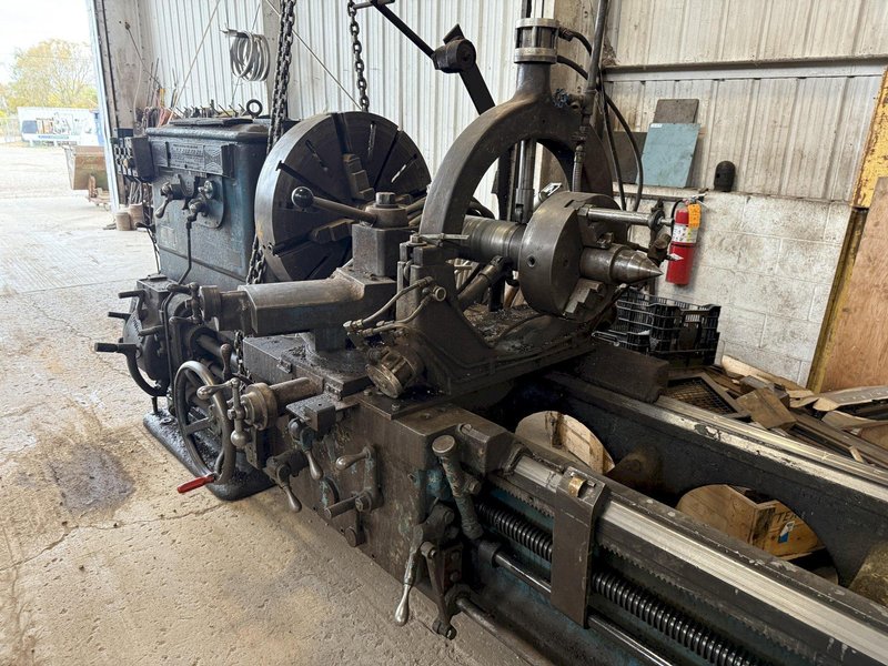 39&quot; x 35&#039; (420&quot;) LEHMANN DUAL CARRIAGE ENGINE LATHE WITH 15 HP G+P BELT GRINDING ATTACHMENT: YOBRO #24125