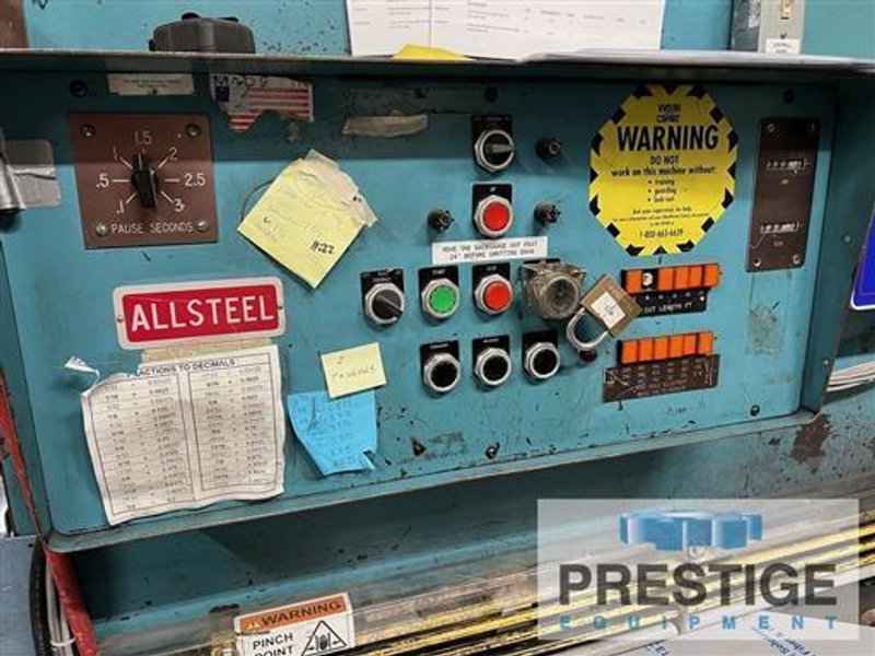 Allsteel 10 Ga. x 14&#039;  Hydraulic Squaring Shear