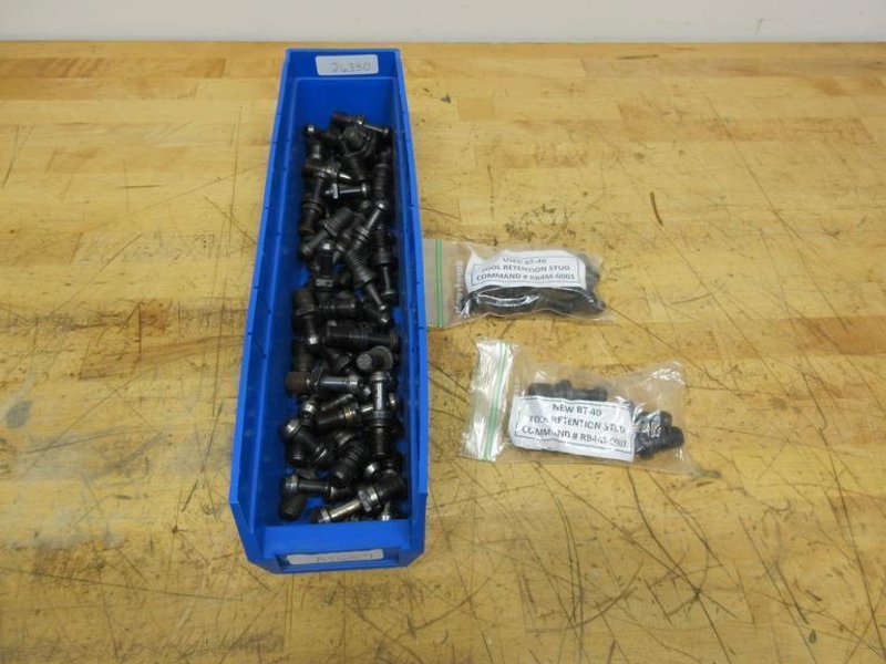 Command BT-40 Tool Holder Retention Knobs, Mainly Used Some New, Part # RBM4-0002 &amp; RBM4-0001- Auction Item