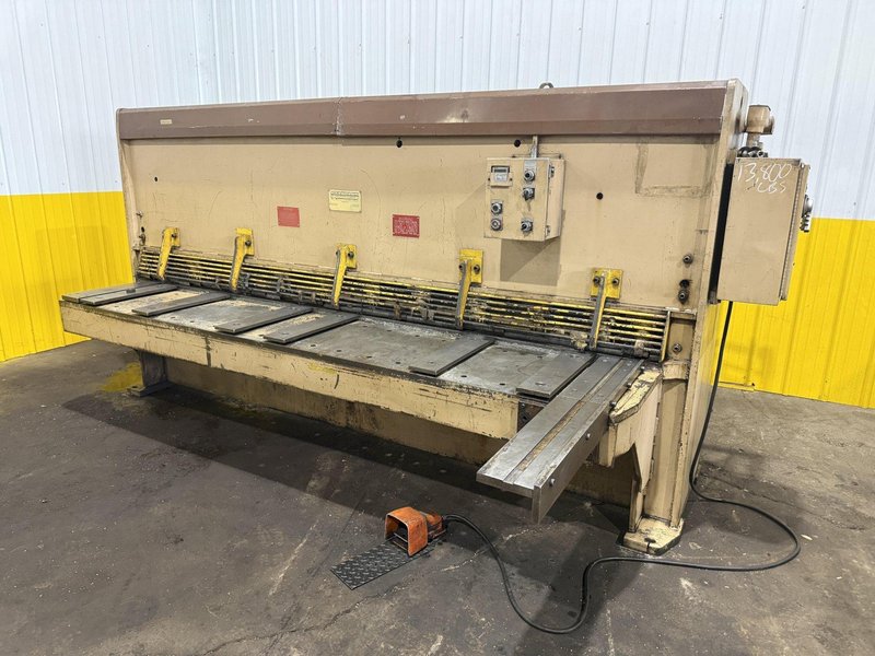 10' X 1/4" STANDARD INDUSTRIAL MODEL #AS250-10 HYDRAULIC POWER SHEAR: STOCK #23296