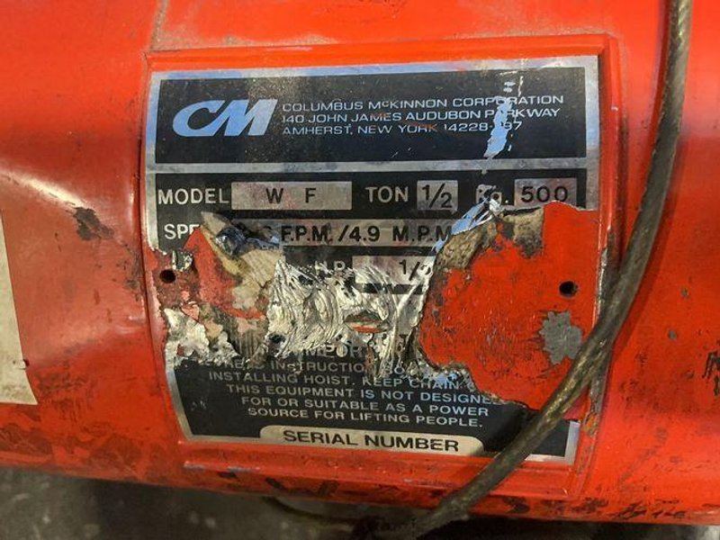CM 1/2 TON ELECTRIC CHAIN HOIST   -  WF