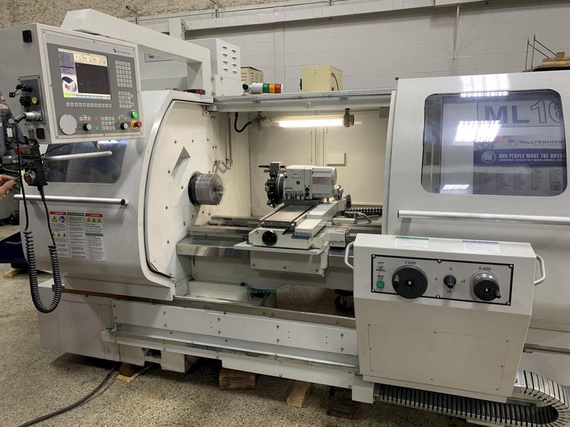 Milltronics Model ML16/40 2-Axis CNC Flat Bed Lathe, S/N 1289. Low Hours!