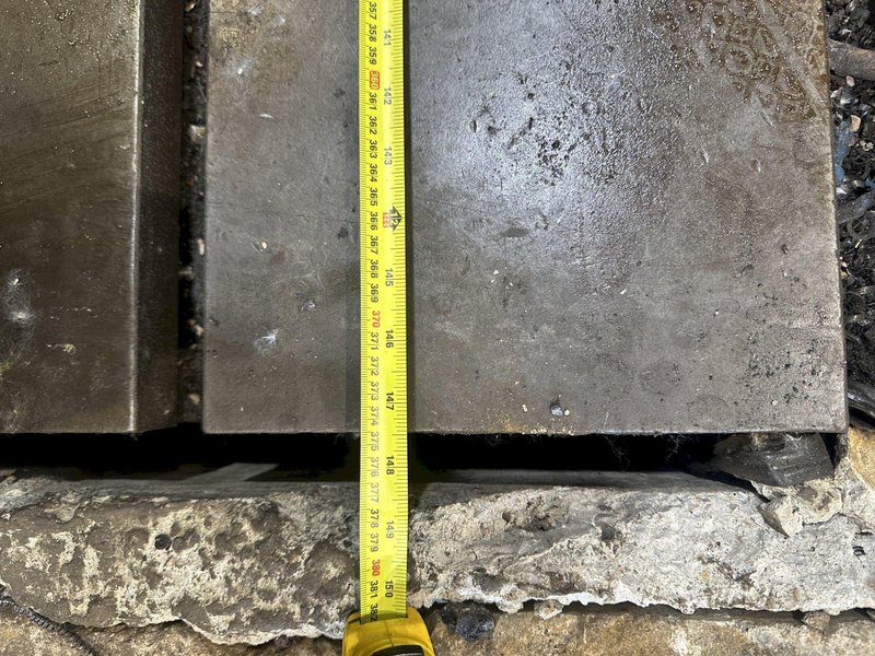 24&#039; X 12&#039; X 14&quot; STEEL T-SLOTTED FLOOR PLATE: STOCK #23497