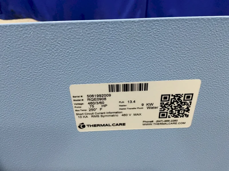 THERMAL CARE .75 HP TEMPERATURE CONTROL UNIT   -  RQE0908