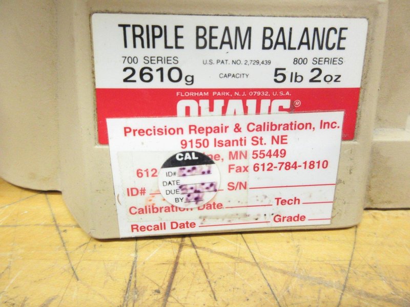 Triple Beam Balance Scale Grams W/ Calibration Weights- Auction Item