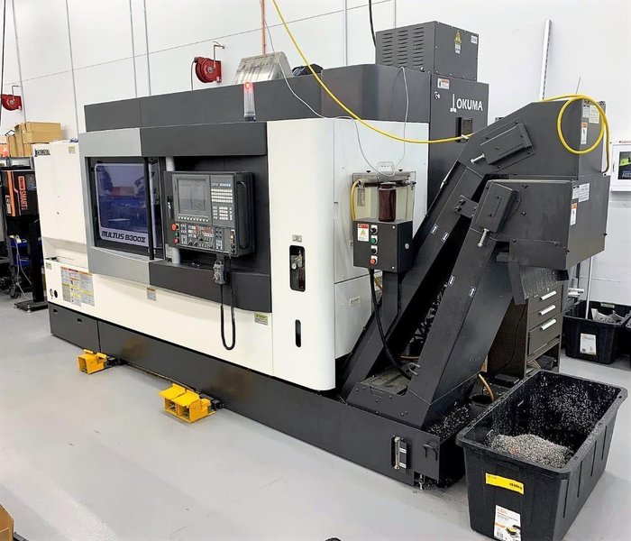 Okuma MULTUS B300II CNC Multitasking Turning Center, 2014 – 40 Tool ATC, 10,000 RPM Milling Spindle, Y-Axis, Low Hours