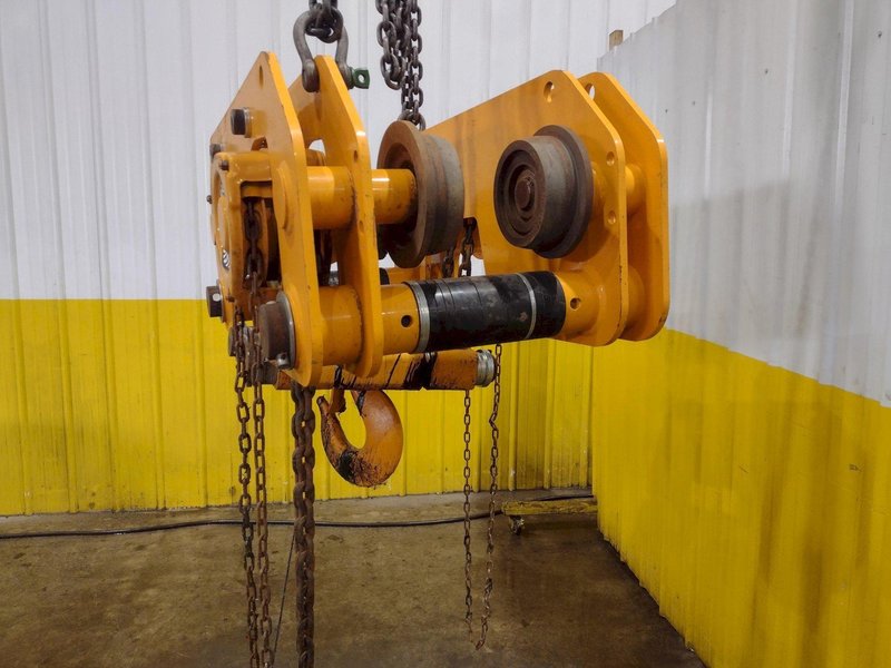 10 TON HARRINGTON MODEL #SHB100 CHAIN HOIST &amp; TROLLY: YOBRO #25079
