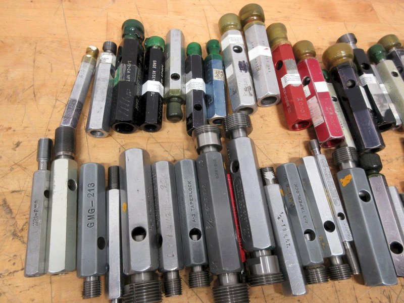 NPT Threaded Plug Gauges 1/8"-3/4", Various Brands Hemco, Sheffield, Guage Assembly- Auction Item