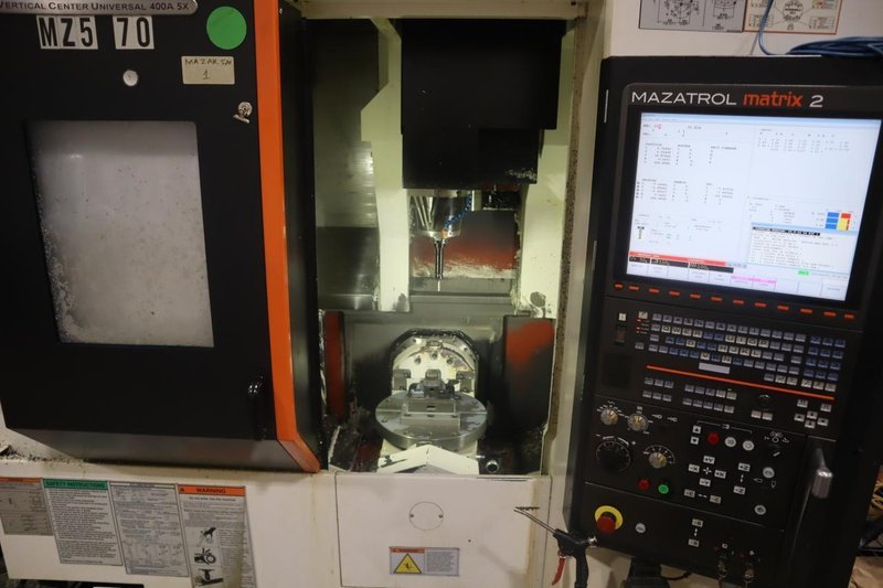 Mazak VCU-400A-5X 5-Axis CNC Vertical Machining Center, Mazatrol Matrix 2 CNC, 12K RPM, 30 ATC - New 2013- Auction Item
