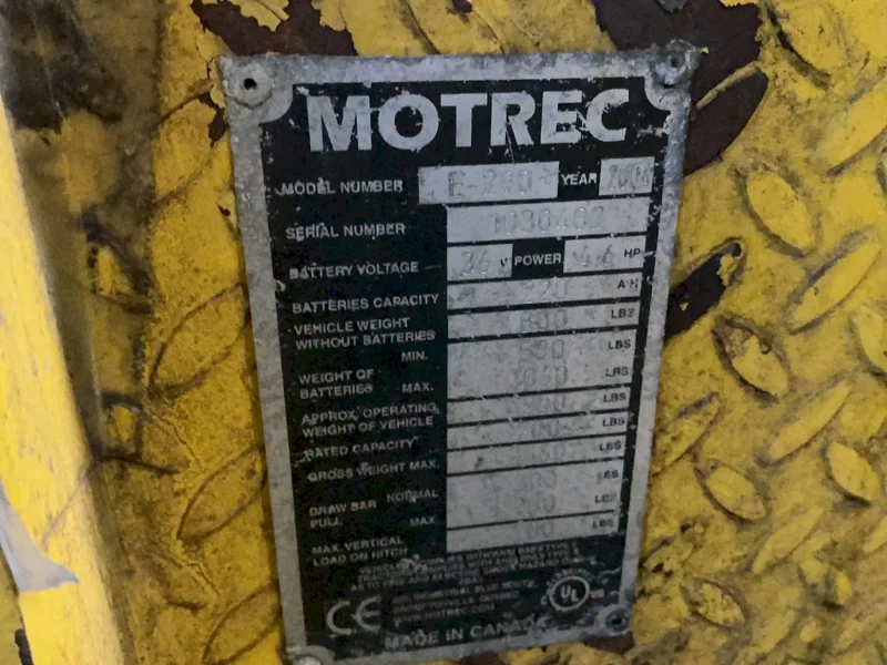 MOTREC 700 LBS ELECTRIC UTILITY TUG   -  E-290