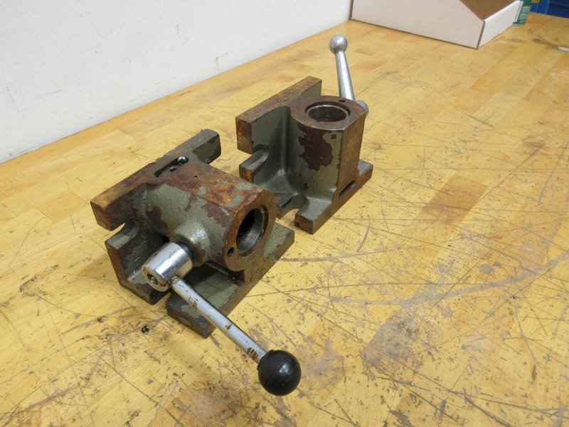 5C Collet Closer Fixtures (2pcs), Vertical or Horizontal Mount, Manual Lever Closing- Auction Item