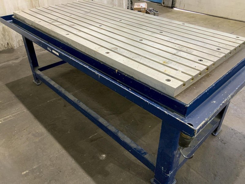 36" X 75" T-SLOT STEEL TABLE: STOCK #81278