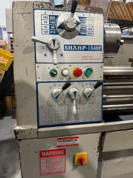 SHARP 1340F  13”/19” x 40”cc Precision Gap Lathe 1999’ #7658