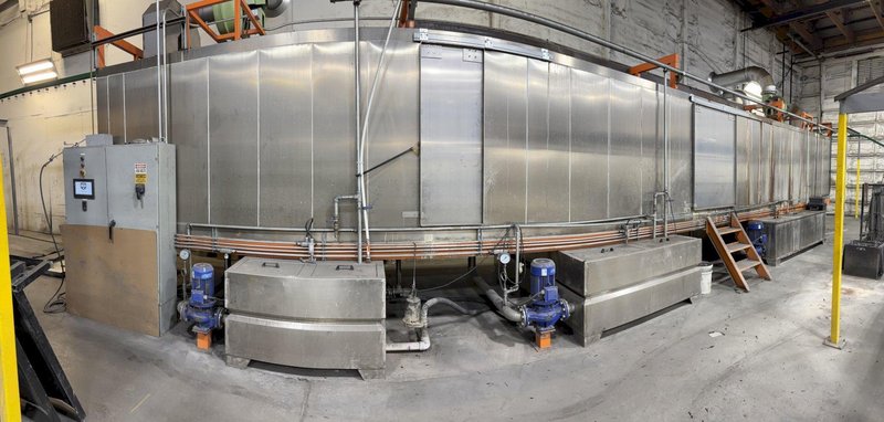 ADVANCED CURING SYSTEMS AUTOMATIC HANGER CONVEYOR PASS-THROUGH SYSTEM: YOBRO #24994