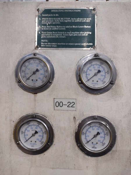 40 TON X 4 CYLINDER MODERN HYDRAULICS UNIFIED HYDRAULIC DIE SEPERATION &amp; JACKING SYSTEM CART STOCK# 3987