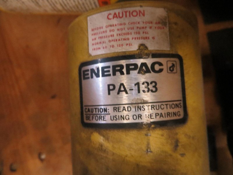 Enerpac Hand Pump and (2) Enerpac PA-133 Hydraulic Pump, Enerpac Hydraulic Ramp- Auction Item
