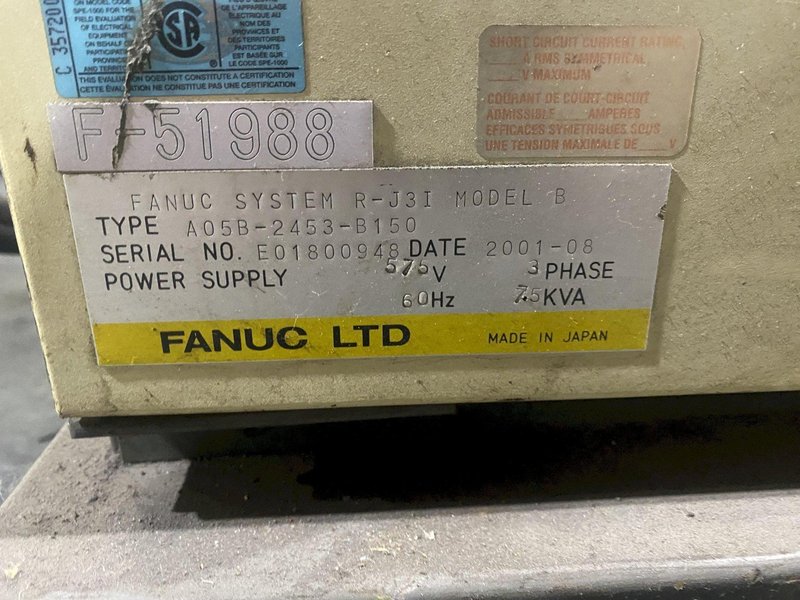 FANUC – R-2000i/165F w/ R-J3iB Controls PARTS ONLY