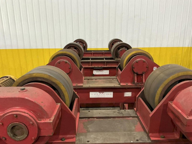 300 TON X 120" DIAMETER WELDWIRE MODEL #CAS-150 TRACK MOUNTED POWERED TANK TURNING ROLLS, 1 DRIVE &amp; 3 IDLERS: YOBRO #25736