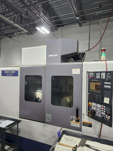 MORI SEIKI SV-503/40 Vertical Machining Center, Year 2000, With Tsudakoma 4th axis Rotary table (Well Maintained)