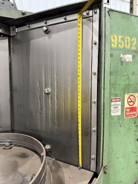 4 STATION X 20 HP -72&quot; X 40&quot; BRONCO SHOT BLAST ROTARY TABLE PART BLASTIN MACHINE: STOCK #23778