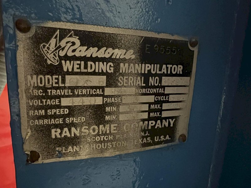 6&#039; x 6&#039; ARONSON MODEL 6X6 WELDING MANIPULATOR SYSTEM: STOCK #17947