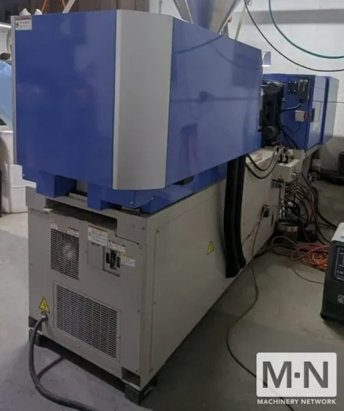 85 TON 4.8 OZ JSW MODEL J85AD-110H ELECTRIC INJECTION MOLDING MACHINE MFG 2015 WITH LOW HOURS