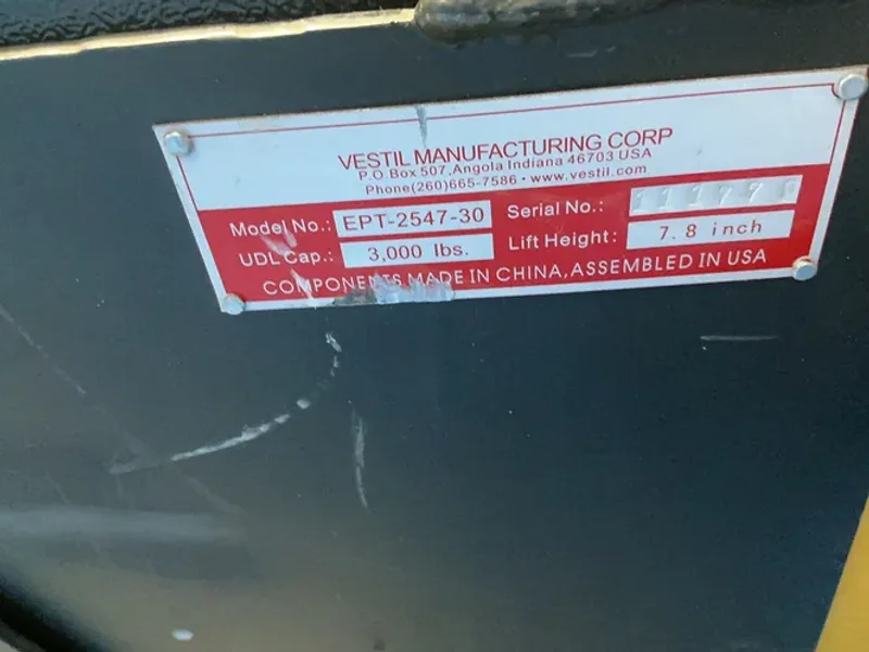VESTIL 3000 LBS FULLY POWERED ELECTRIC PALLET TRUCK  -  EPT-2547-30
