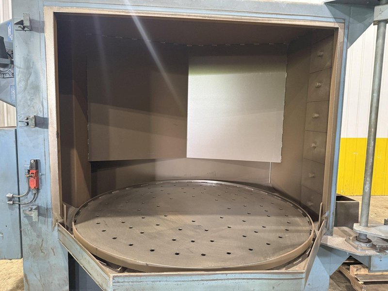72” PANGBORN MODEL #6LK-7 ROTARY TABLE SHOT BLAST MACHINE, ONLY 962 HOURS: YOBRO #25200