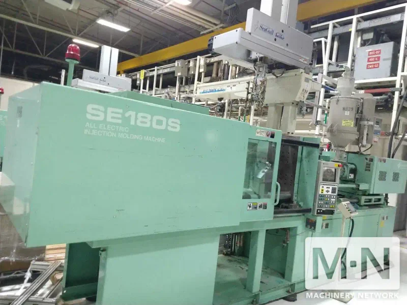 198 TON 8.7 OZ SUMITOMO MODEL SE180S INJECTION MOLDING MACHINE MFG 2001/2000  (6) AVAILABLE