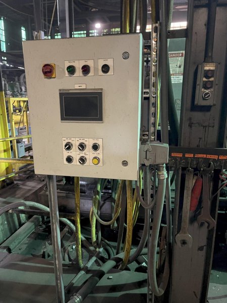 Inductotherm power melt 5 ton pressure pour furnace with power supply and controls and visipour system, water and hydraulic systems, heat exchanger