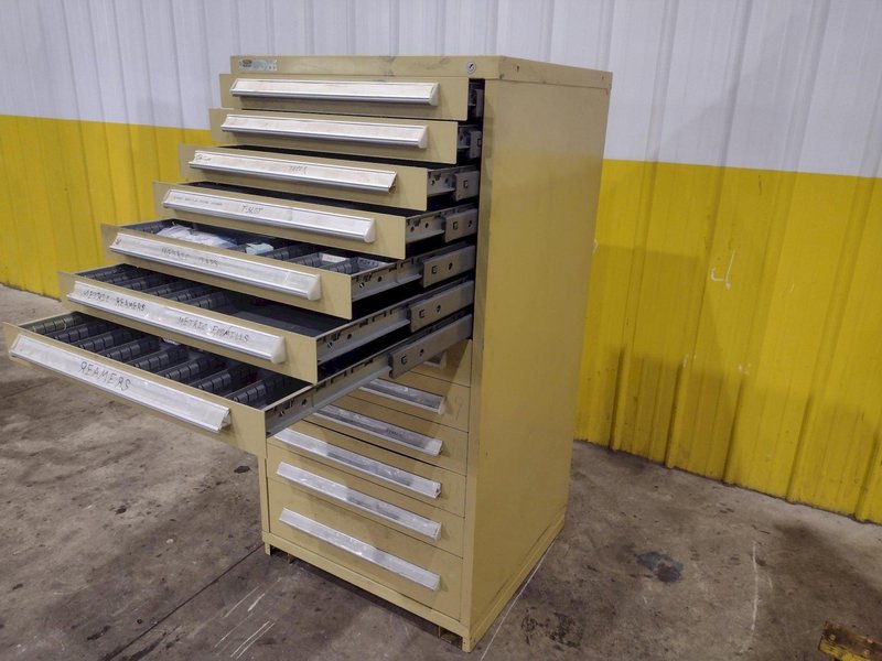 13 DRAWER STANLEY VIDMAR PARTS CABINET 30" X 27.5"X 60" : YOBRO 25551