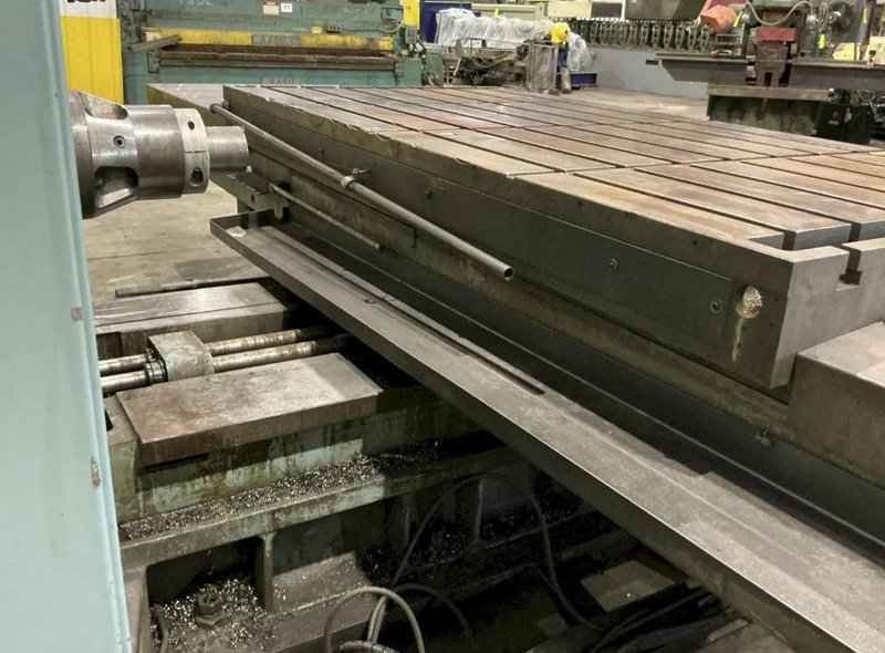 4" NOMURA B-100WP TABLE-TYPE HORIZONTAL BORING MILL 50 TAPER 96" TRAVEL. STOCK # 0543926