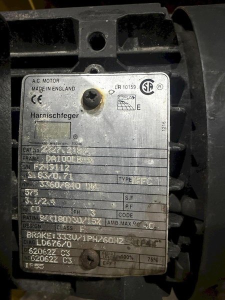 25 TON P&amp;H OVERHEAD BRIDGE CRANE HOIST, NEW 1998, 67" GAUGE: YOBRO #24847