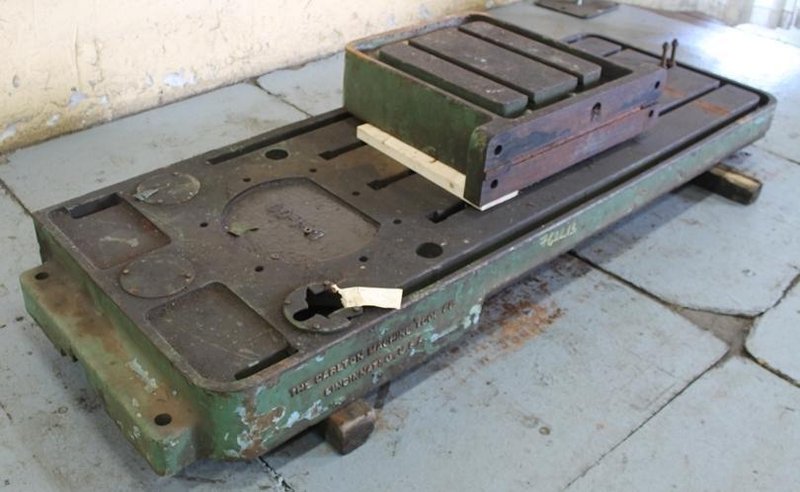 T-SLOTTED BASE FOR 5&#039; X 11&#039; CARLTON RADIAL DRILL: STOCK #62213