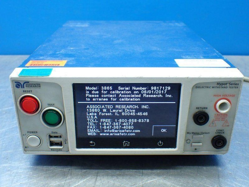 ASSOCIATED RESEARCH HYPOT SERIES DIELECTRIC WITHSTAND TESTER.   -  3865