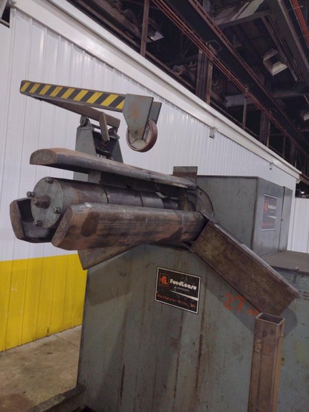 20,000 LBS X 36" FEEDLEASE MODEL #PR-20M-36 MOTORIZED UNCOILER COIL REEL : YOBRO #24895